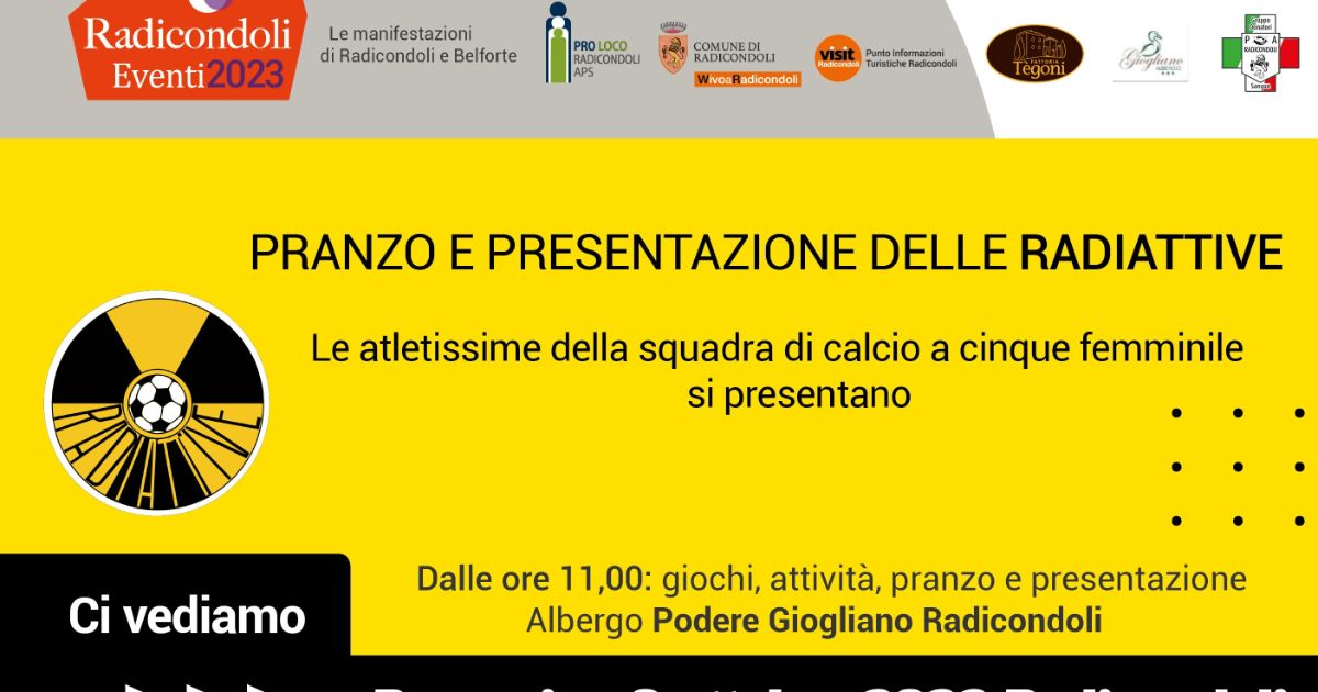 Comune di Radicondoli - Presentazione delle Radiattive - Domenica 8 ottobre  2023