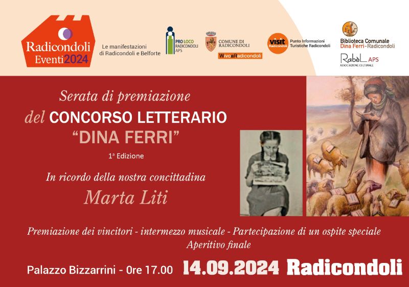 Premiazione del concorso letterario "Dina Ferri", I edizione - 14 settembre 2024